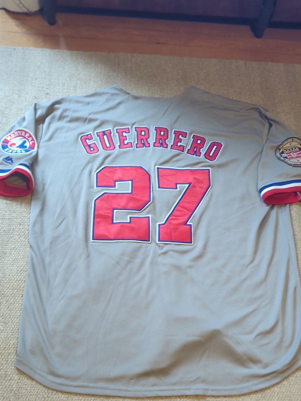 Men's Majestic Cooperstown Collection Montreal Expos Vlad Guerrero #27 Size XXL